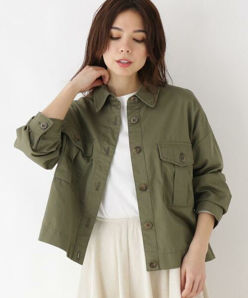 サファリ風シャツジャケット ミリタリージャケット コート Grove グローブ ファッション通販 タカシマヤファッションスクエア