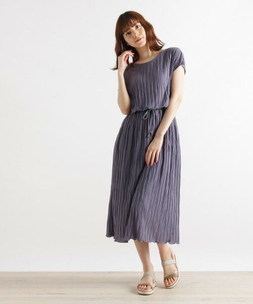 セール シワ加工カットソーワンピース ミニ丈 ひざ丈ワンピース Grove グローブ ファッション通販 タカシマヤファッションスクエア