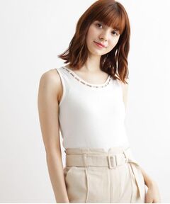 grove / グローブ タンクトップ | フェイクパール肌見せタンクトップ