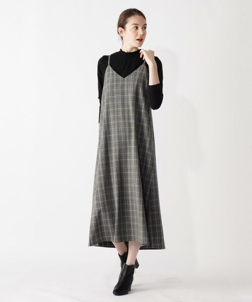 S Ll ギャザーキャミワンピース ミニ丈 ひざ丈ワンピース Grove グローブ ファッション通販 タカシマヤファッションスクエア