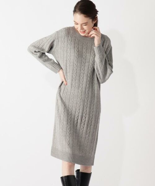 超目玉アイテム 組曲 ケーブルニットワンピース 小さいサイズ 在庫限りセール Villa Saintantoine Com