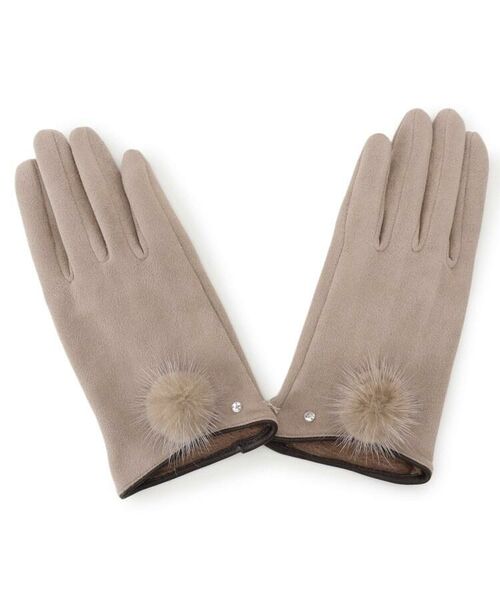 ミンク ストーン付きグローブ 手袋 Grove グローブ ファッション通販 タカシマヤファッションスクエア