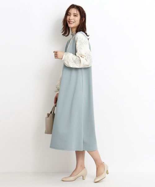 セール 時短コーデ S Ll 配色レースドッキングフレアワンピース ミニ丈 ひざ丈ワンピース Grove グローブ ファッション通販 タカシマヤファッションスクエア