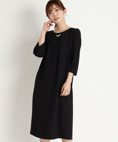 パールネックレス付きサックドレス ドレス Grove グローブ ファッション通販 タカシマヤファッションスクエア