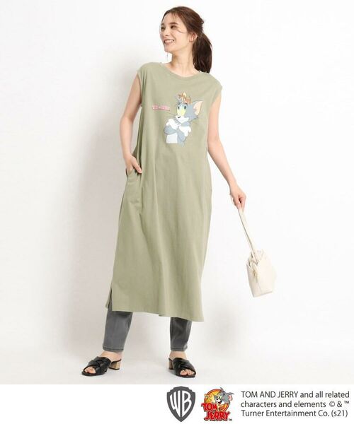 セール S Ll トム ジェリー プリントミドルワンピース ミニ丈 ひざ丈ワンピース Grove グローブ ファッション通販 タカシマヤファッションスクエア