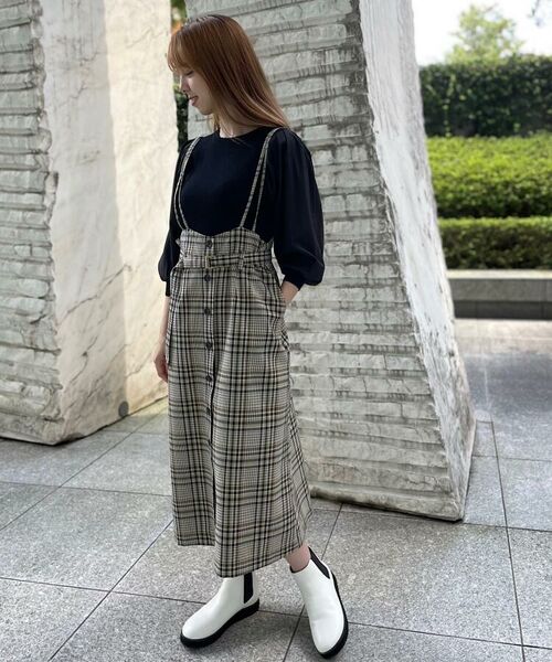 セール S Ll チェックアソートサス付きスカート スカート Grove グローブ ファッション通販 タカシマヤファッションスクエア