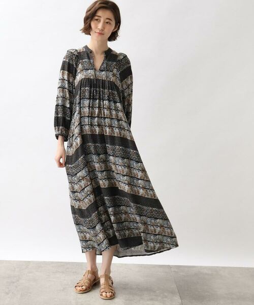 セール パネルプリントデザインワンピース ロング マキシ丈ワンピース Grove グローブ ファッション通販 タカシマヤファッションスクエア