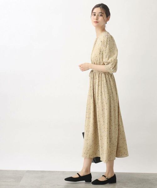 セール 小花柄シャーリングプリントワンピース ロング マキシ丈ワンピース Grove グローブ ファッション通販 タカシマヤファッションスクエア