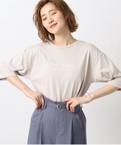 【ひんやり】5分袖ロゴプリントTシャツ