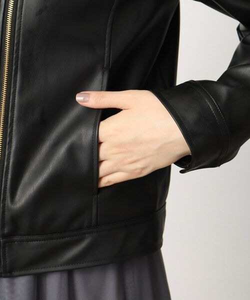 grove / グローブ レザーブルゾン・ジャケット | ミニマルなデザインで綺麗めに着こなせるライダースジャケット | 詳細19