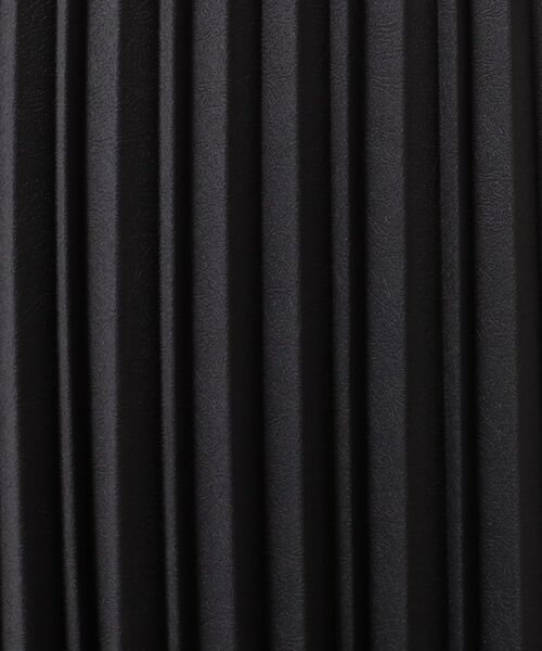 grove / グローブ ロング・マキシ丈スカート | 【洗える・ウエストゴム】上品でクラシックな表情が高見え！レザー調プリーツスカート | 詳細9