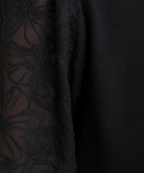 grove / グローブ ニット・セーター | 刺繍スリーブ5分袖ニットプルオーバー | 詳細4