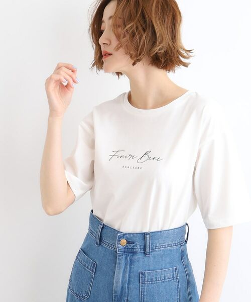 grove / グローブ Tシャツ | 【洗える／UVカット／接触冷感】5分袖ロゴTシャツ | 詳細1