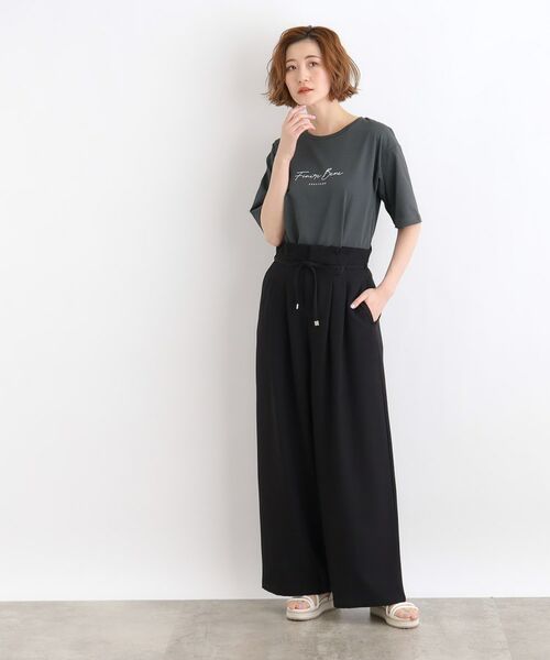 grove / グローブ Tシャツ | 雑誌掲載商品【洗える／UVカット／接触冷感】5分袖ロゴTシャツ | 詳細6