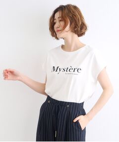 ＜接触冷感・UVカット・ご自宅で洗える＞ロゴプリントフレンチTシャツ