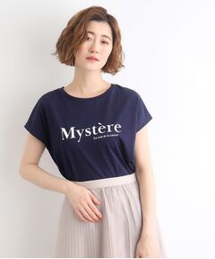 ＜接触冷感・UVカット・ご自宅で洗える＞ロゴプリントフレンチTシャツ