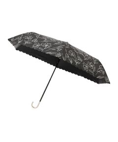 ラインフラワー ミニ 折りたたみ傘【遮光・晴雨兼用】