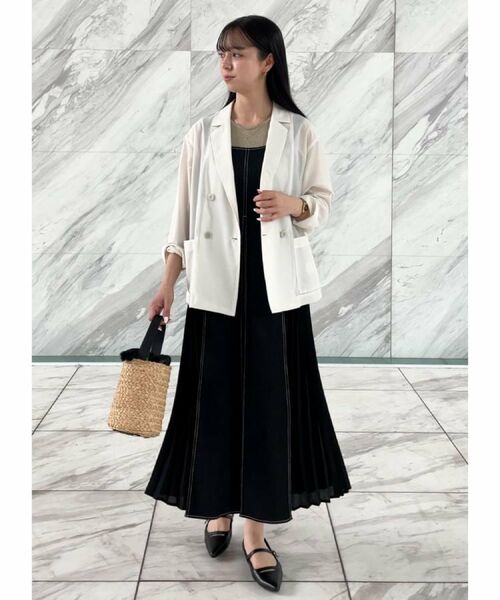 grove / グローブ ロング・マキシ丈ワンピース | デニムサイドプリーツジャンドレ | 詳細15