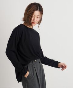 裾テール長袖Tシャツ