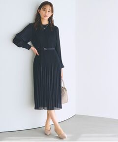 grove / グローブ ロング・マキシ丈ワンピース | プリーツナローフレアワンピース