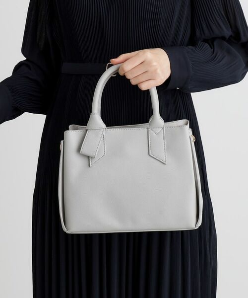 grove/グローブ ハンドルノットリボン2WAYトート【入卒対応可】 サックスブルー(090) 00 grove/グローブ ハンドルノットリボン2WAYトート【入卒対応可】 サックスブルー(090) 00