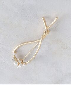 grove / グローブ ブローチ・コサージュ | 細メタルパール調ビジューブローチ【入卒対応可】