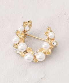 grove / グローブ ブローチ・コサージュ | パール調ビジューハーフムーンブローチ【入卒対応可】