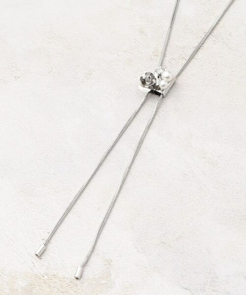 grove / グローブ ネックレス・ペンダント・チョーカー | メタルローズループタイネックレス | 詳細1