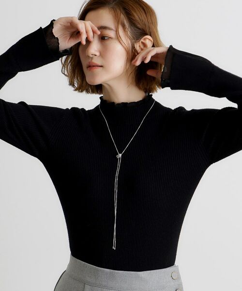 grove / グローブ ネックレス・ペンダント・チョーカー | メタルローズループタイネックレス | 詳細7