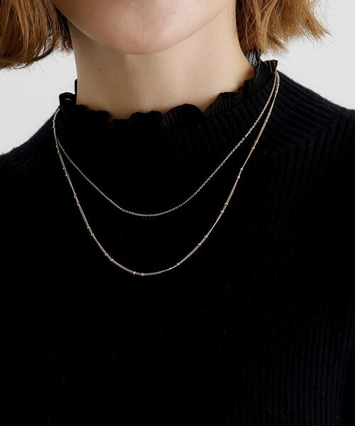 grove / グローブ ネックレス・ペンダント・チョーカー | デザインチェーン2連ショートネック | 詳細4