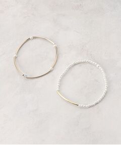 grove / グローブ ブレスレット・バングル | フェイクパールゴムブレスレット【2本セット/入卒対応可】