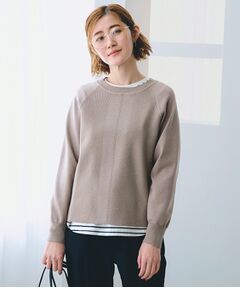 grove / グローブ ニット・セーター | 畦編みクルーネックニット