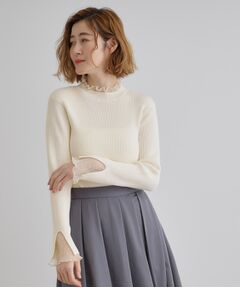 grove / グローブ ニット・セーター | チュールプリーツレイヤードプルオーバー