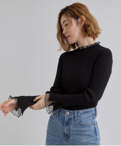 grove / グローブ ニット・セーター | チュールプリーツレイヤードプルオーバー