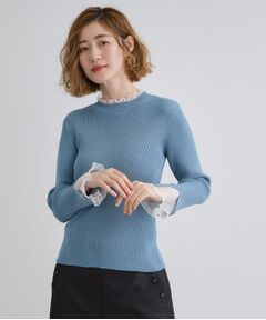 grove / グローブ ニット・セーター | チュールプリーツレイヤードプルオーバー