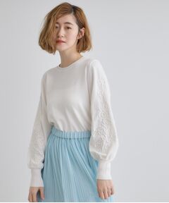 grove / グローブ ニット・セーター | 袖コード刺繍ニットプルオーバー