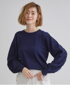 grove / グローブ ニット・セーター | 袖コード刺繍ニットプルオーバー