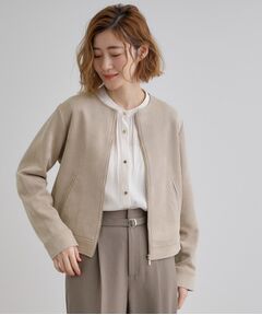 grove / グローブ レザーブルゾン・ジャケット | スエードライクノーカラージャケット