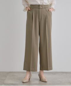 grove / グローブ ショート・ハーフ・半端丈パンツ | 【雑誌掲載】バックルベルトクロップドワイドパンツ