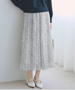 grove / グローブ スカート | ツイーディチェックオーガンジースカート