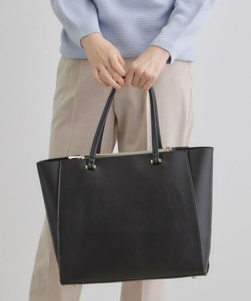 grove/グローブ 【人間工学・A4】メタルバー変形トート ブラック(019) 00 grove/グローブ 【人間工学・A4】メタルバー変形トート ブラック(019) 00