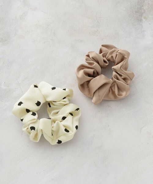 grove / グローブ ヘアアクセサリー | シルエット猫シュシュ2本セット | 詳細1