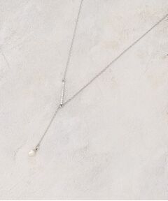 grove / グローブ ネックレス・ペンダント・チョーカー | パール調ビジューバーY字ショートネックレス