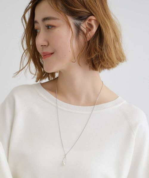grove / グローブ ネックレス・ペンダント・チョーカー | メタルオーバルパール調ロングネックレス | 詳細5