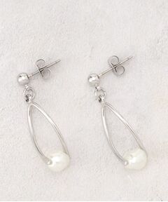 grove / グローブ ピアス・イヤリング | メタルオーバルパール調ピアス