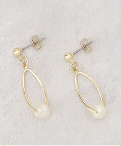 grove / グローブ ピアス・イヤリング | メタルオーバルパール調ピアス