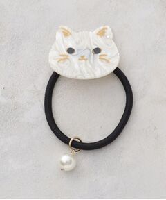 grove / グローブ ヘアアクセサリー | ネコフェイスパール調ポニー