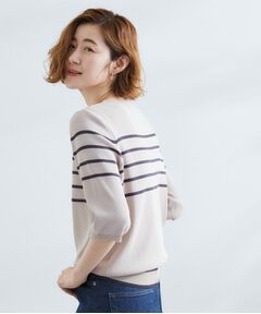 grove / グローブ ニット・セーター | ひんやり多機能・やわらかドライタッチ五分袖プルオーバー