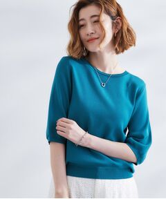 grove / グローブ ニット・セーター | ひんやり多機能・やわらかドライタッチ五分袖プルオーバー