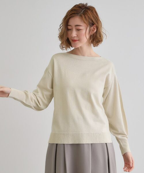 grove / グローブ カットソー | 袖タックラメニットプルオーバー | 詳細1
